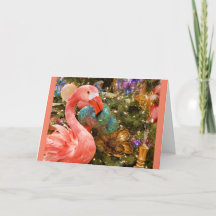 Roze kerstfeestelijke kerstkaartje