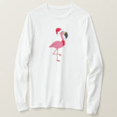 Roze kerstfeestjes lange hoes T-Shirt (Design voorkant)