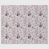 Roze Kersthonden Cadeaupapier (Vlak)