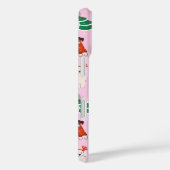 Roze Kersthonden Gepersonaliseerd Meisje Monogram Case-Mate iPhone Case (Achterkant / Rechts)