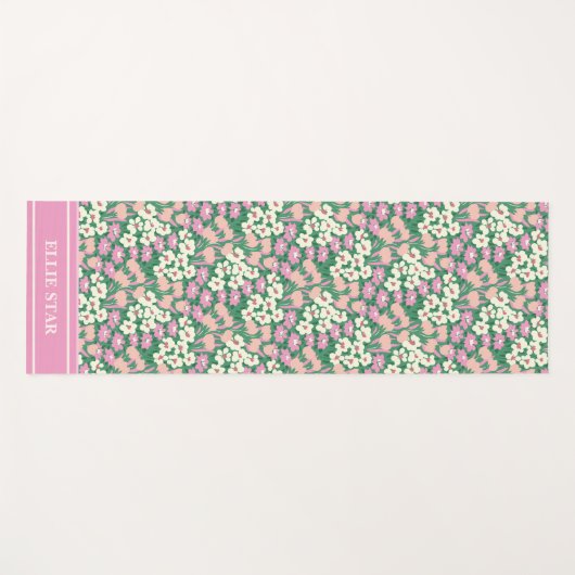 Roze Kersthonden Gepersonaliseerd Meisje Yogamat (Voorkant (horizontaal))