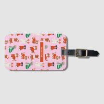 Roze Kersthonden Meisje gepersonaliseerd