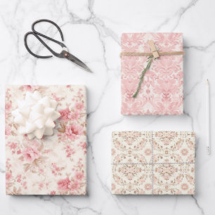  roze kerstinpakpapier inpakpapier vel