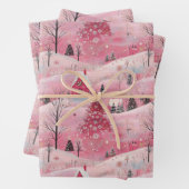  roze kerstinpakpapier inpakpapier vel (In situ)