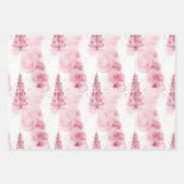 Roze kerstinpakpapier voor geschenken inpakpapier vel (Voorkant)