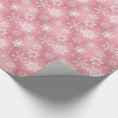 Roze kerstinpakpapier voor kerstfeestdagen cadeaupapier (Hoek)