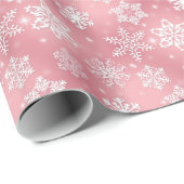 Roze kerstinpakpapier voor kerstfeestdagen cadeaupapier (Rol Hoek)