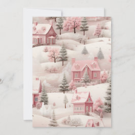 Roze kerstkaart