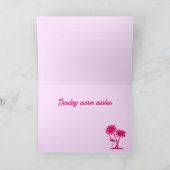 Roze kerstkaart bedankkaart (Binnen)