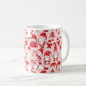 Roze Kerstkabouter & Peperkoek Patroon Koffiemok (Voorkant rechts)