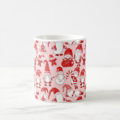 Roze Kerstkabouter & Peperkoek Patroon Koffiemok (Center)