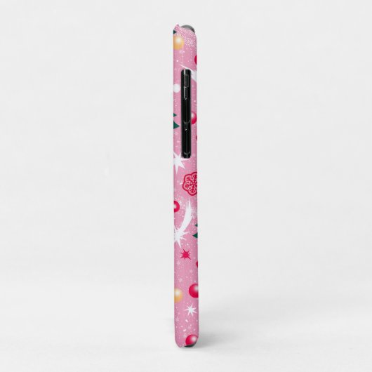 Roze Kerstkat Case-Mate iPhone Case (Achterkant/links)