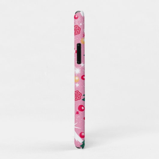 Roze Kerstkat Case-Mate iPhone Case (Achterkant/rechts)
