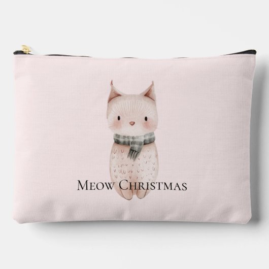 Roze Kerstkat Etui (Voorkant)