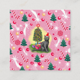 Roze Kerstkat Informatiekaartje