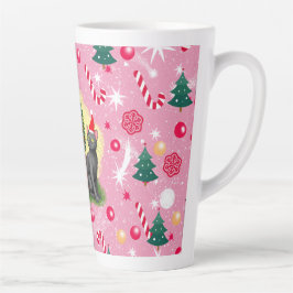 Roze Kerstkat Latte Mok