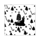 Roze Kerstkat Rubberstempel (Afrduk)