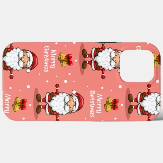Roze kerstkerstkerstkerstman Clara iPhone Case Mat (Achterkant (horizontaal))