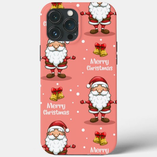 Roze kerstkerstkerstkerstman Clara iPhone Case Mat (Achterkant)
