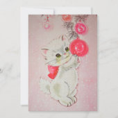  roze kerstkeuken feestdagenkaart (Voorkant)