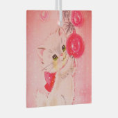  roze kerstkeuken glas ornament (Voorkant Rechts)