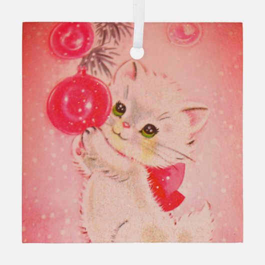  roze kerstkeuken glas ornament (Achterkant)