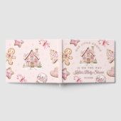 Roze Kerstkoekje Baby shower Folie Guestbook Gastenboek (Volledig)