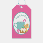 ROZE KERSTKOEKJES EN CACAO CADEAU LABELS CADEAULABEL (Voorkant)