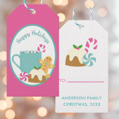 ROZE KERSTKOEKJES EN CACAO CADEAU LABELS CADEAULABEL