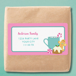 ROZE KERSTKOEKJES EN CACAO ETIKET