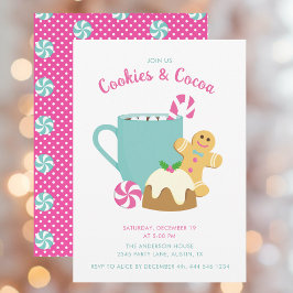 ROZE KERSTKOEKJES EN CACAO KAART