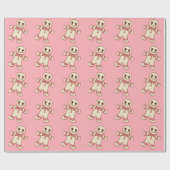 Roze kerstkoekjes inpakpapier (Vlak)