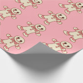Roze kerstkoekjes inpakpapier (Hoek)