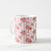 Roze kerstkoffie-Mok Koffiemok (Voorkant links)
