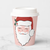 Roze kerstkopjes papieren bekers (Voorkant)