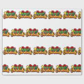 Roze Kerstkousen Plaid Xmas Kousen Cadeaupapier (Vlak)