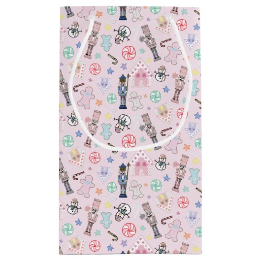 Roze kerstkraker, ontbijtkoek en snoedel  klein cadeauzakje