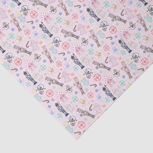 Roze kerstkraker, ontbijtkoek en snoedel  tissuepapier (Detail)