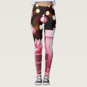 Roze Kerstleggings Leggings (Voorkant)