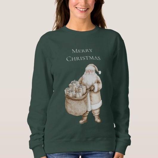 Roze Kerstman Auto Kerstmis Trui (Voorkant)