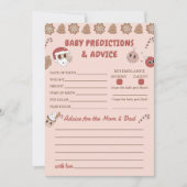 Roze Kerstman Baby voorspellingen advies spel Kaart (Voorkant)