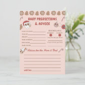 Roze Kerstman Baby voorspellingen advies spel Kaart (Staand voorkant)
