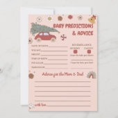 Roze Kerstman Baby voorspellingen advies spel Kaart (Voorkant)