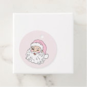 Roze kerstman bedankjes labels (In situ)