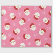 Roze Kerstman Cadeaupapier (Vlak)