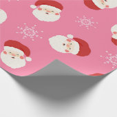 Roze Kerstman Cadeaupapier (Hoek)