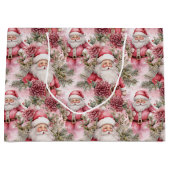 Roze Kerstman Clause Groot Cadeauzakje (Voorkant)