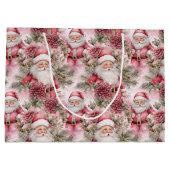 Roze Kerstman Clause Groot Cadeauzakje (Achterkant)