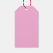Roze Kerstman Custom Girls Kerstfeest Cadeaulabel (Achterkant)