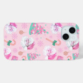 Roze Kerstman en Boom Naadloos Patroon Case-Mate iPhone Case (Achterkant (horizontaal))